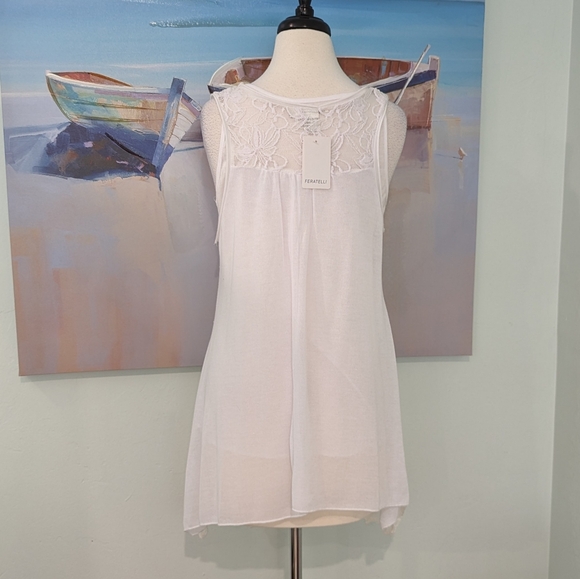 NWT Feratelli white 2 layer tank - Picture 3 of 6
